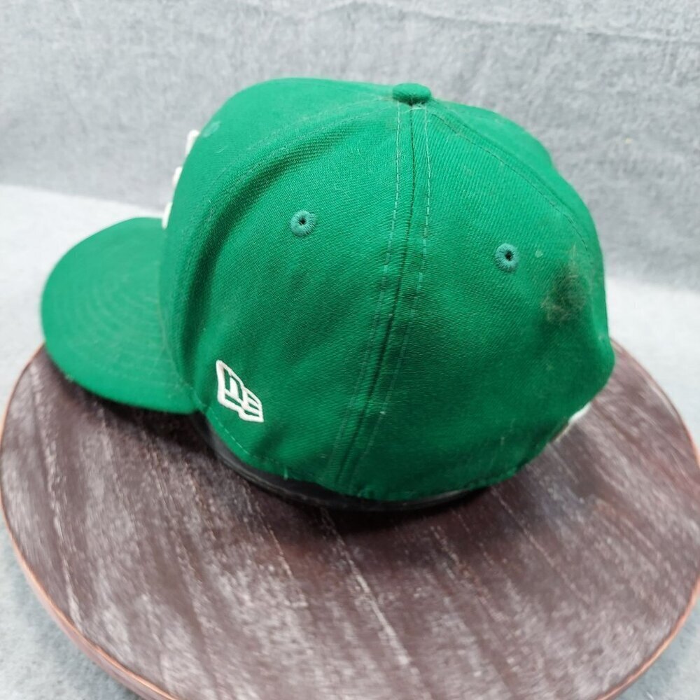 New Era Green Atlanta Braves Fitted Cap With White "A" Logo 7 1/8 - Picture 3 of 13